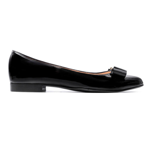 POLITIS Black patent ballerina - POLITIS SHOES